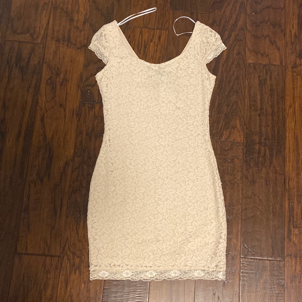 Cream lace dress